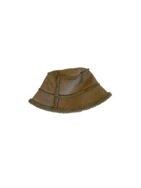 Land’s End Tan Bucket Hat with Cozy Sherpa Trim